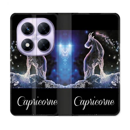 Housse Cuir Portefeuille Pour Xiaomi Redmi Note 14 PRO 5G Signe Zodiaque 2 Capricorne
