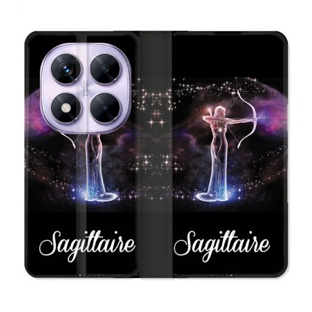 Housse Cuir Portefeuille Pour Xiaomi Redmi Note 14 PRO 5G Signe Zodiaque 2 Sagittaire