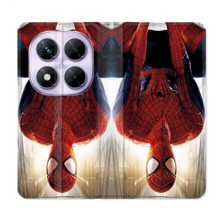 Housse Cuir Portefeuille Pour Xiaomi Redmi Note 14 PRO 5G Spiderman Invers