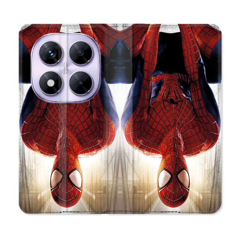 Housse Cuir Portefeuille Pour Xiaomi Redmi Note 14 PRO 5G Spiderman Invers