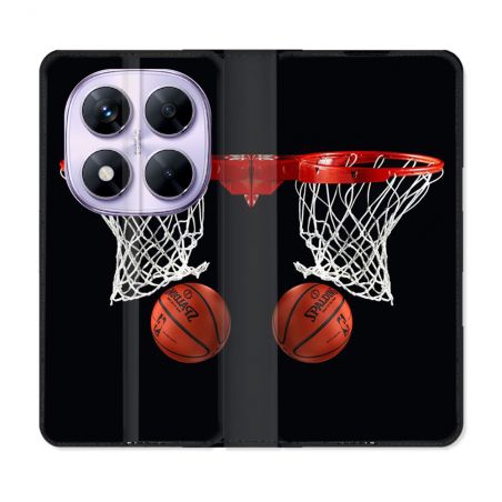 Housse Cuir Portefeuille Pour Xiaomi Redmi Note 14 PRO 5G Sport Basket Panier