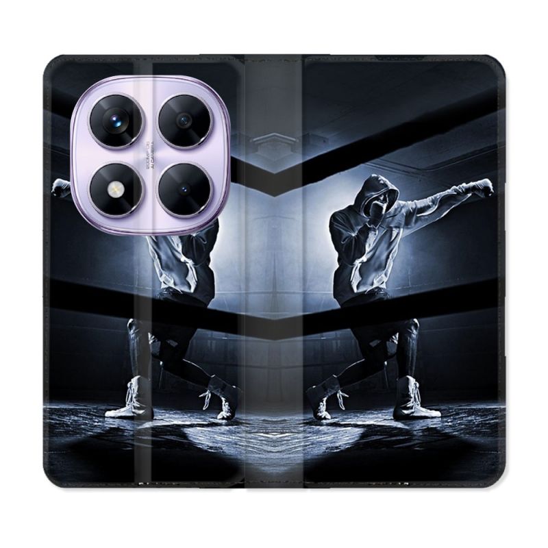 Housse Cuir Portefeuille Pour Xiaomi Redmi Note 14 PRO 5G Sport Boxe Poing