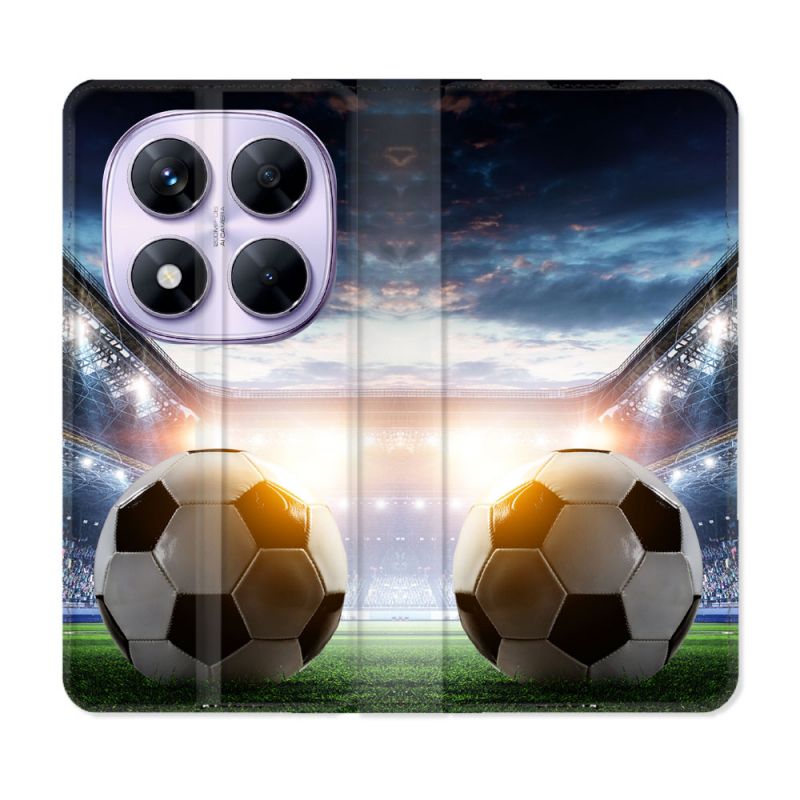 Housse Cuir Portefeuille Pour Xiaomi Redmi Note 14 PRO 5G Sport Football Stade