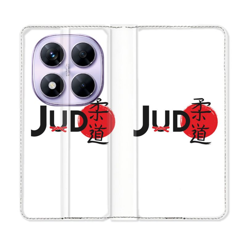 Housse Cuir Portefeuille Pour Xiaomi Redmi Note 14 PRO 5G Sport Judo Logo