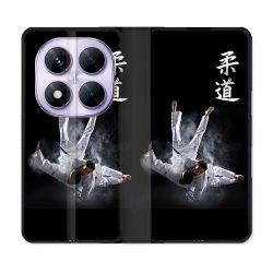 Housse Cuir Portefeuille Pour Xiaomi Redmi Note 14 PRO 5G Sport Judo Noir