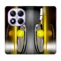 Housse Cuir Portefeuille Pour Xiaomi Redmi Note 14 PRO 5G Sport Tennis Reflet