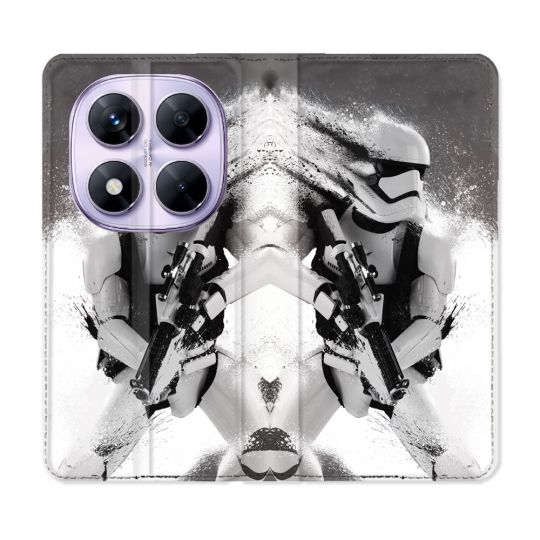 Housse Cuir Portefeuille Pour Xiaomi Redmi Note 14 PRO 5G Star Wars - Trooper