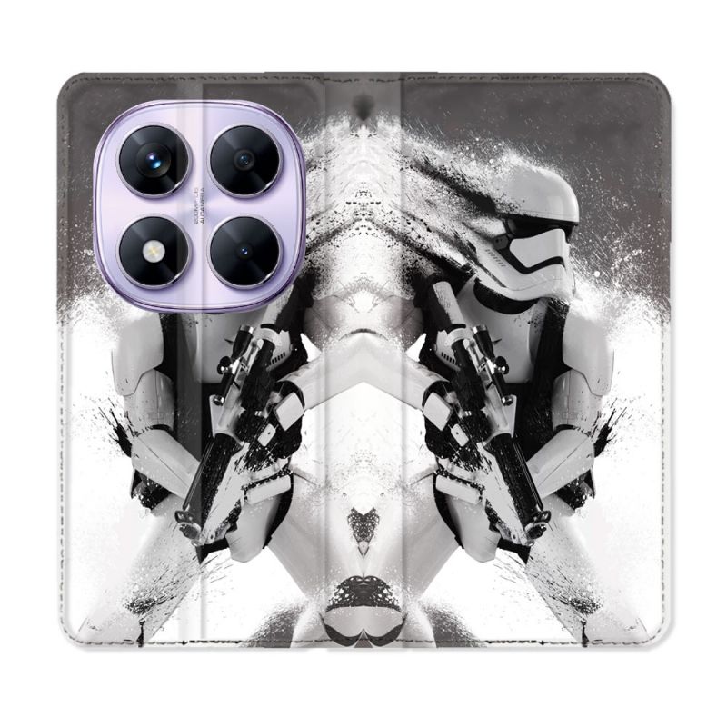 Housse Cuir Portefeuille Pour Xiaomi Redmi Note 14 PRO 5G Star Wars - Trooper