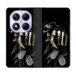 Housse Cuir Portefeuille Pour Xiaomi Redmi Note 14 PRO 5G Tete de Mort Your Next