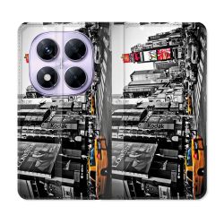 Housse Cuir Portefeuille Pour Xiaomi Redmi Note 14 PRO 5G Voyage Amerique USA New York Taxi