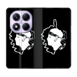 Housse Cuir Portefeuille Pour Xiaomi Redmi Note 14 PRO 5G Voyage Corse Noir