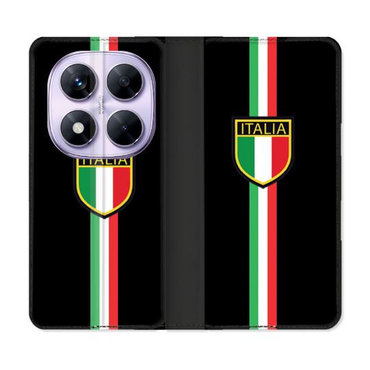 Housse Cuir Portefeuille Pour Xiaomi Redmi Note 14 PRO 5G Voyage Italie 3 Noir