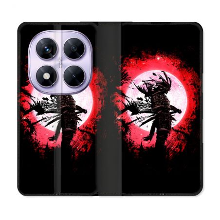 Housse Cuir Portefeuille Pour Xiaomi Redmi Note 14 PRO 5G Voyage Japon Samourai