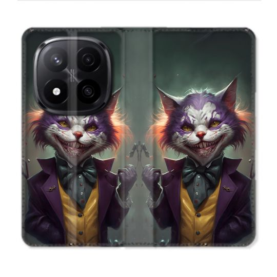 Housse Cuir Portefeuille Pour Xiaomi Redmi Note 14 PRO PLUS 5G Animal Chat Joker