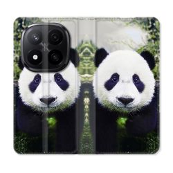 Housse Cuir Portefeuille Pour Xiaomi Redmi Note 14 PRO PLUS 5G Animal Panda Color