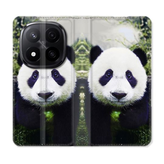 Housse Cuir Portefeuille Pour Xiaomi Redmi Note 14 PRO PLUS 5G Animal Panda Color