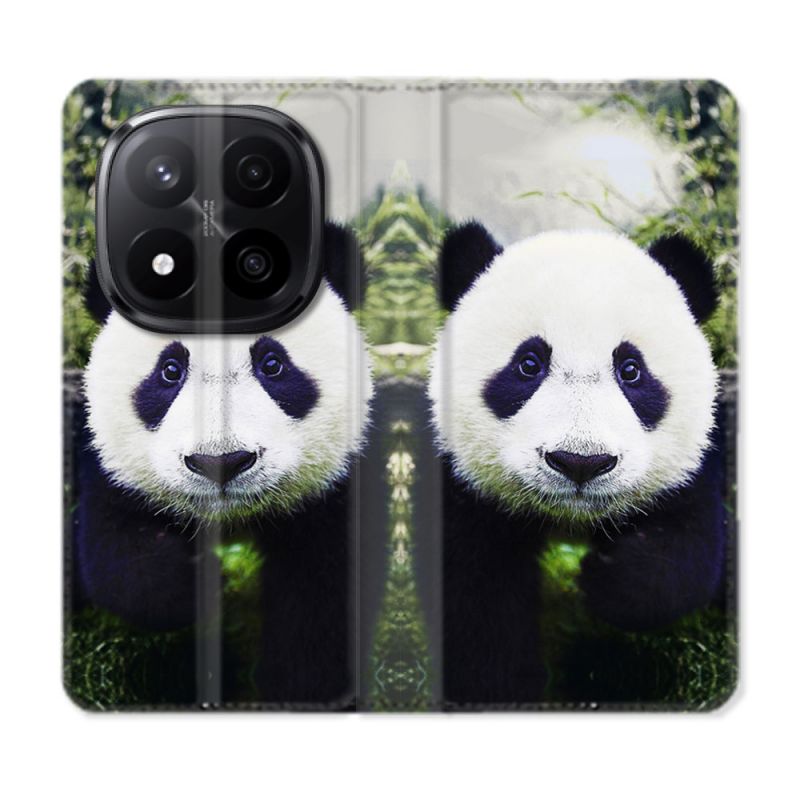 Housse Cuir Portefeuille Pour Xiaomi Redmi Note 14 PRO PLUS 5G Animal Panda Color