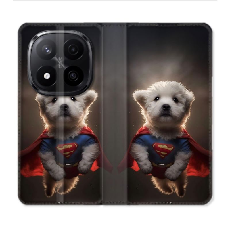 Housse Cuir Portefeuille Pour Xiaomi Redmi Note 14 PRO PLUS 5G Animal Super Chien
