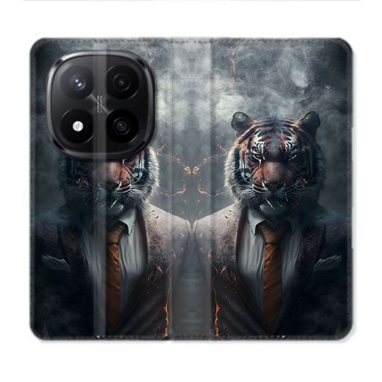 Housse Cuir Portefeuille Pour Xiaomi Redmi Note 14 PRO PLUS 5G Animal Tigre Business