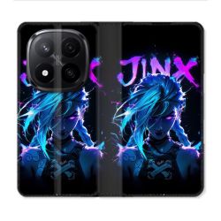 Housse Cuir Portefeuille Pour Xiaomi Redmi Note 14 PRO PLUS 5G Arcane Jinx Night