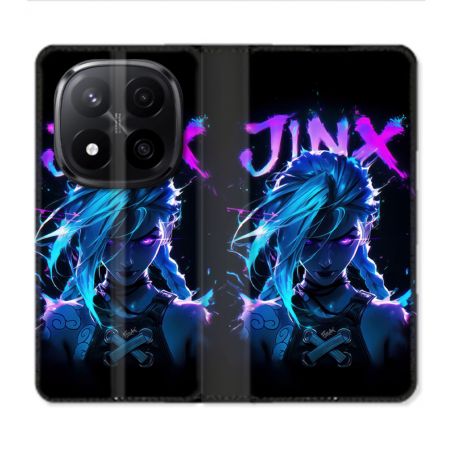 Housse Cuir Portefeuille Pour Xiaomi Redmi Note 14 PRO PLUS 5G Arcane Jinx Night