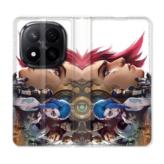 Housse Cuir Portefeuille Pour Xiaomi Redmi Note 14 PRO PLUS 5G Arcane Jinx Sœur