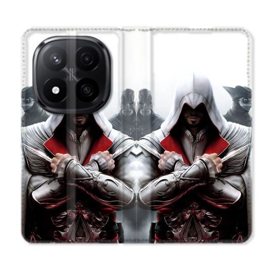 Housse Cuir Portefeuille Pour Xiaomi Redmi Note 14 PRO PLUS 5G Assassin Creed Mask