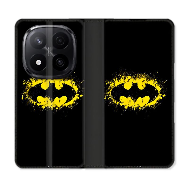 Housse Cuir Portefeuille Pour Xiaomi Redmi Note 14 PRO PLUS 5G Batman Logo