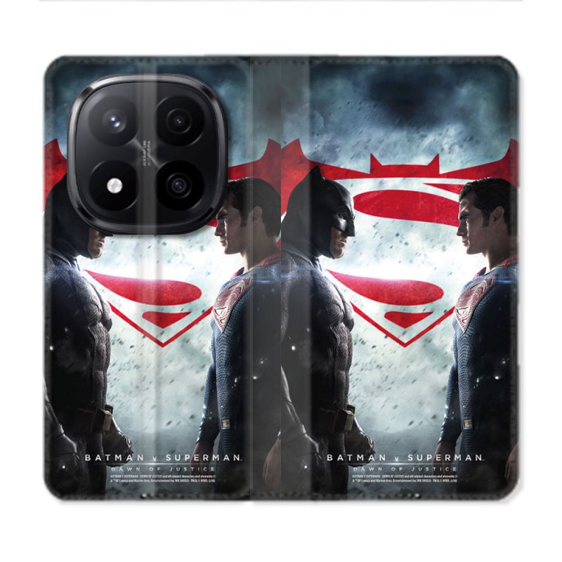 Housse Cuir Portefeuille Pour Xiaomi Redmi Note 14 PRO PLUS 5G Batman VS Superman