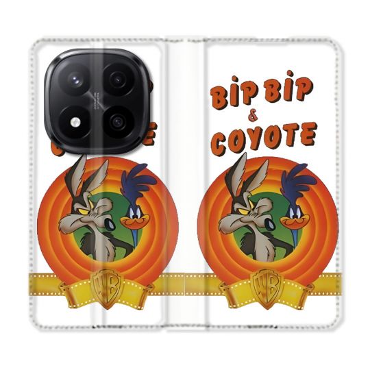 Housse Cuir Portefeuille Pour Xiaomi Redmi Note 14 PRO PLUS 5G Bip Bip Coyote