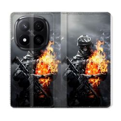 Housse Cuir Portefeuille Pour Xiaomi Redmi Note 14 PRO PLUS 5G Call Of Duty Squelette
