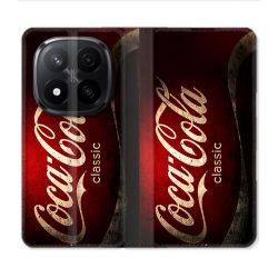 Housse Cuir Portefeuille Pour Xiaomi Redmi Note 14 PRO PLUS 5G Coca Cola Classique