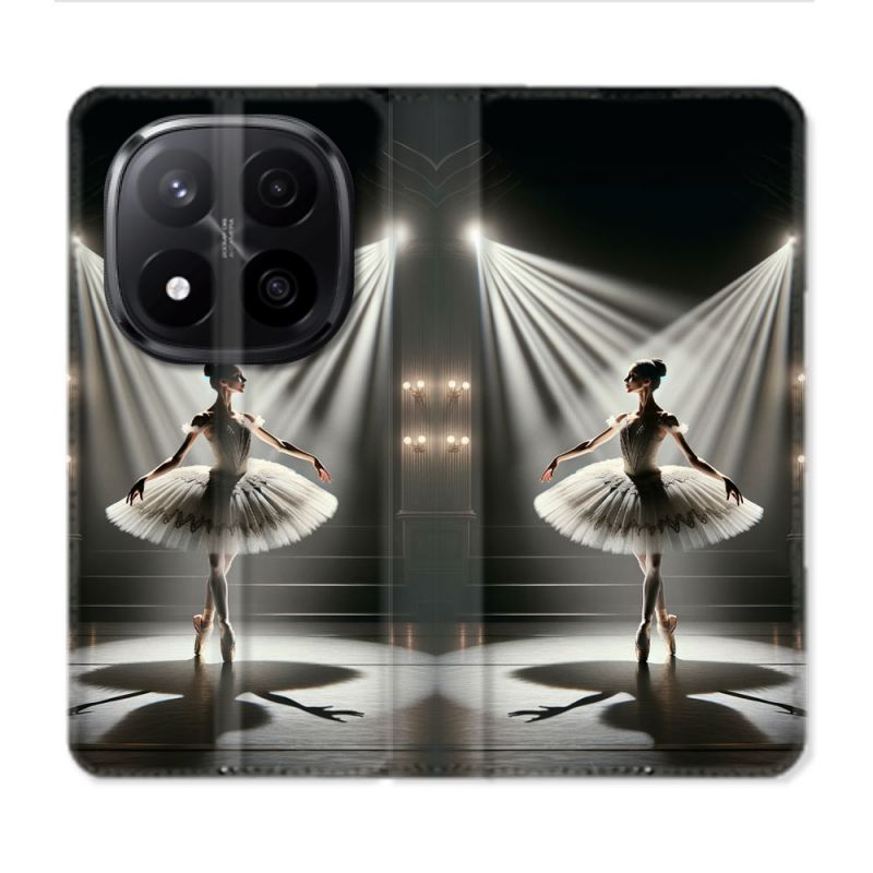 Housse Cuir Portefeuille Pour Xiaomi Redmi Note 14 PRO PLUS 5G Danseuse Lumière