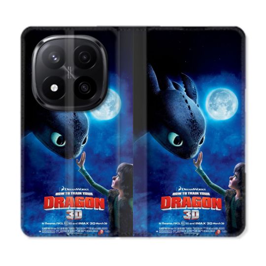 Housse Cuir Portefeuille Pour Xiaomi Redmi Note 14 PRO PLUS 5G Dragons Affiche