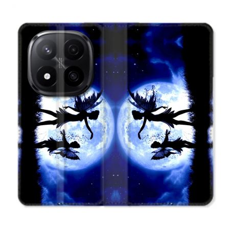 Housse Cuir Portefeuille Pour Xiaomi Redmi Note 14 PRO PLUS 5G Fantastique Fee Lune