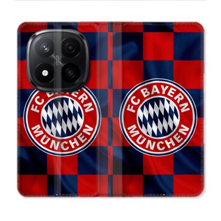 Housse Cuir Portefeuille Pour Xiaomi Redmi Note 14 PRO PLUS 5G Foot Bayern Munich Carreaux