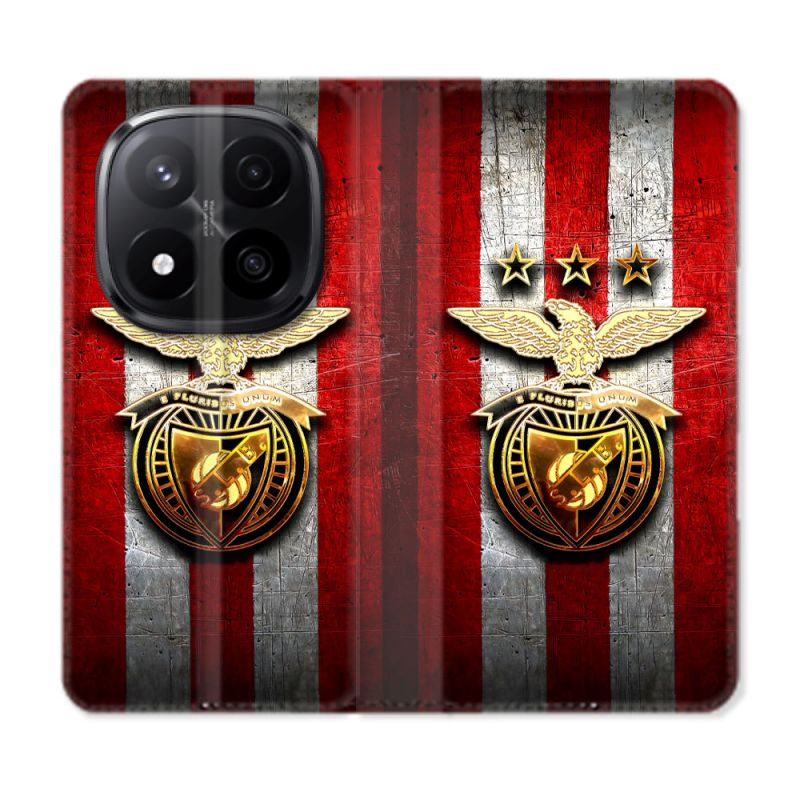 Housse Cuir Portefeuille Pour Xiaomi Redmi Note 14 PRO PLUS 5G Foot Benfica