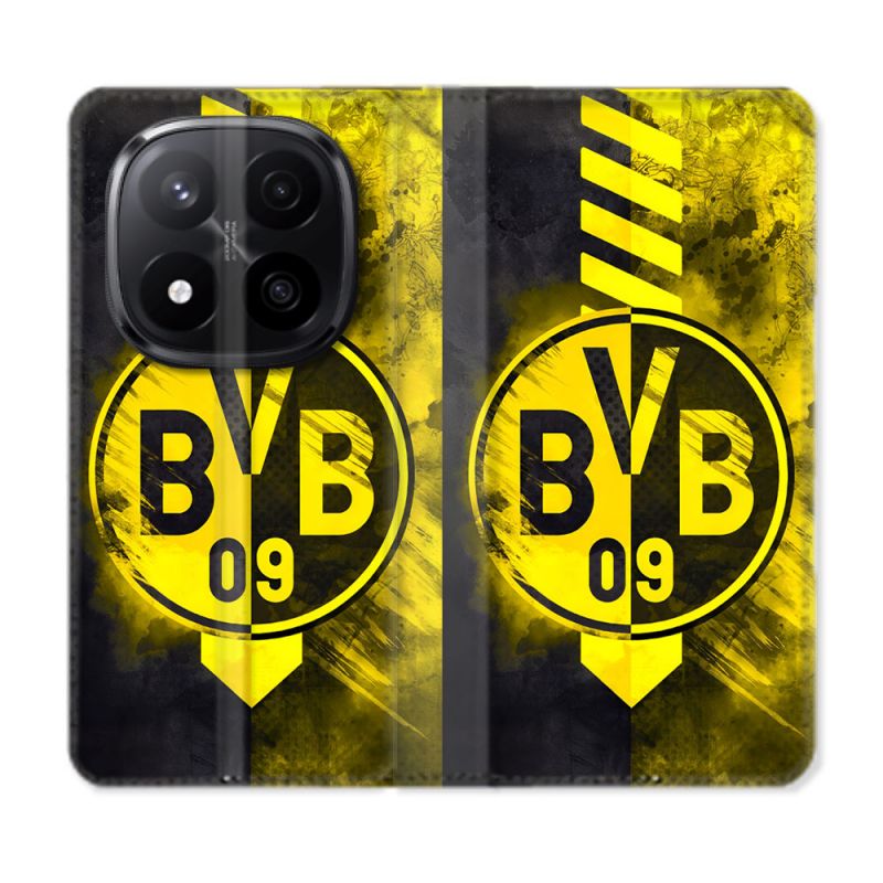 Housse Cuir Portefeuille Pour Xiaomi Redmi Note 14 PRO PLUS 5G Foot Dortmund