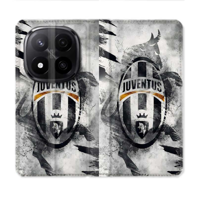 Housse Cuir Portefeuille Pour Xiaomi Redmi Note 14 PRO PLUS 5G Foot Juventus Turin