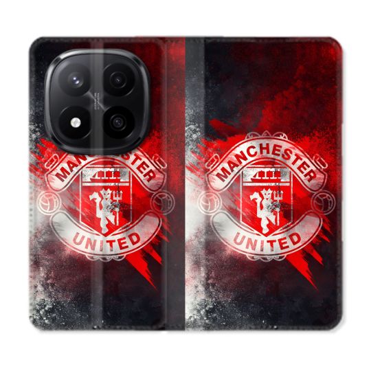 Housse Cuir Portefeuille Pour Xiaomi Redmi Note 14 PRO PLUS 5G Foot Manchester United