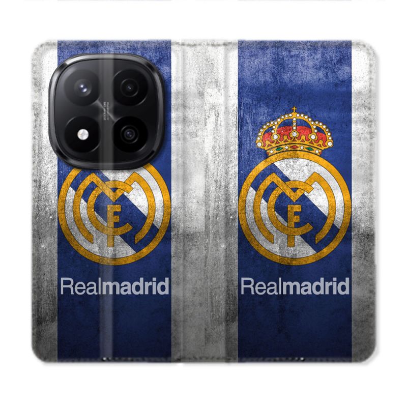 Housse Cuir Portefeuille Pour Xiaomi Redmi Note 14 PRO PLUS 5G Foot Real Madrid