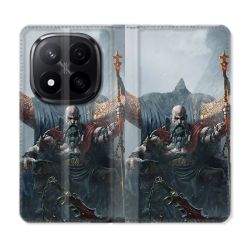 Housse Cuir Portefeuille Pour Xiaomi Redmi Note 14 PRO PLUS 5G Gof Of War