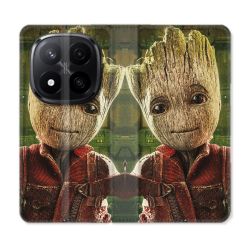 Housse Cuir Portefeuille Pour Xiaomi Redmi Note 14 PRO PLUS 5G Groot Vert