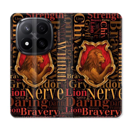 Housse Cuir Portefeuille Pour Xiaomi Redmi Note 14 PRO PLUS 5G Harry Potter Griffondor