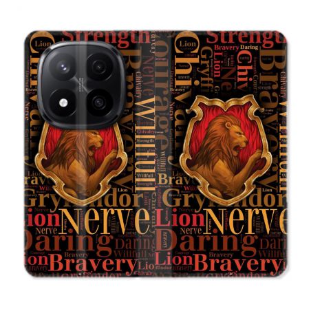 Housse Cuir Portefeuille Pour Xiaomi Redmi Note 14 PRO PLUS 5G Harry Potter Griffondor