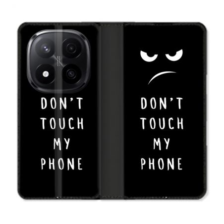 Housse Cuir Portefeuille Pour Xiaomi Redmi Note 14 PRO PLUS 5G Humour Don't Touch