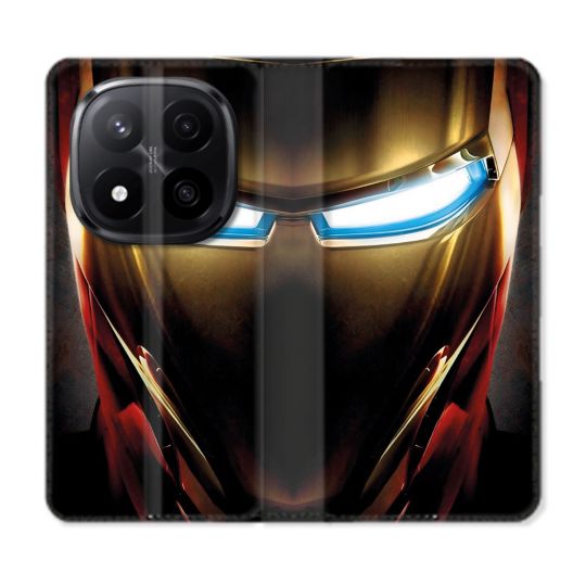 Housse Cuir Portefeuille Pour Xiaomi Redmi Note 14 PRO PLUS 5G Iron Man Casque