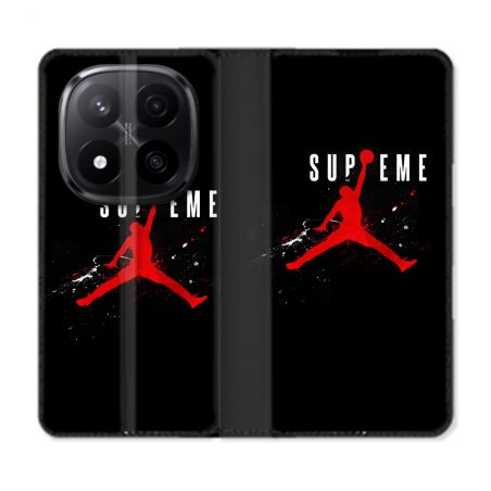 Housse Cuir Portefeuille Pour Xiaomi Redmi Note 14 PRO PLUS 5G Jordan Supreme Noir