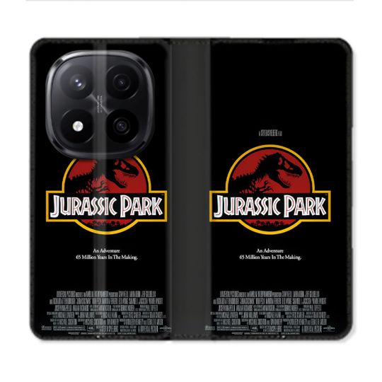 Housse Cuir Portefeuille Pour Xiaomi Redmi Note 14 PRO PLUS 5G Jurassic Park Affiche