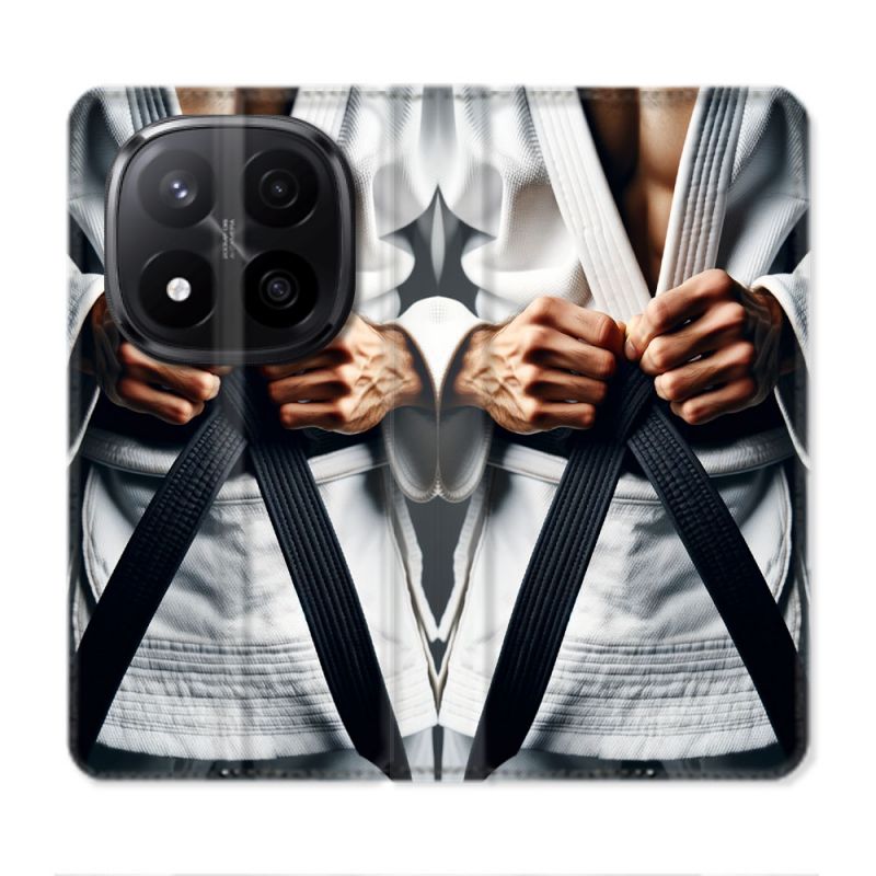 Housse Cuir Portefeuille Pour Xiaomi Redmi Note 14 PRO PLUS 5G Kimono Ceinture